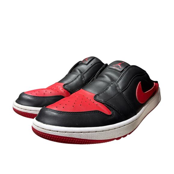 Nike Air Jordan 1 Mule Golf Bred FJ1214-001 Red Black Slide Men‘s Sz 13 - Picture 1 of 9